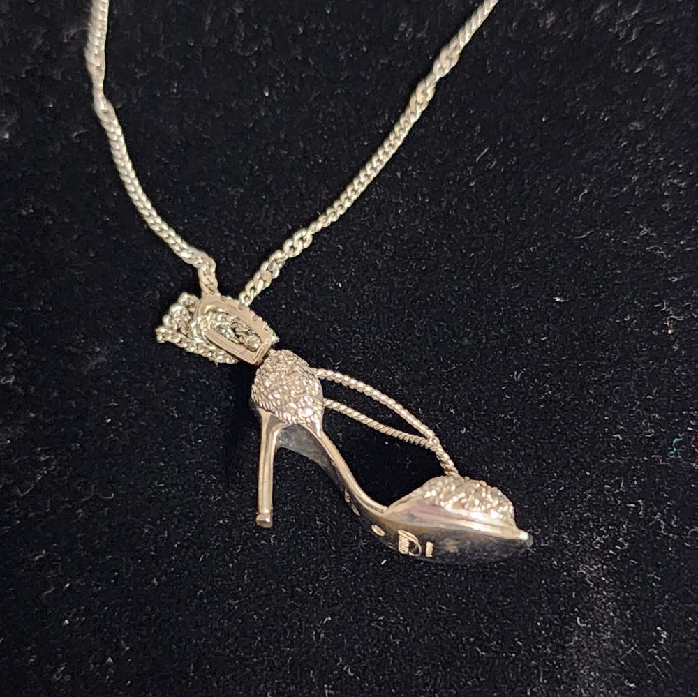 Emmy London Sterling Silver Diamond Shoe Necklace Kay Jewelers Valentines Day 💝